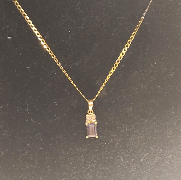 Mystic Topaz  with diamond accent 14kt Gold Pendant - Picture 3 of 13